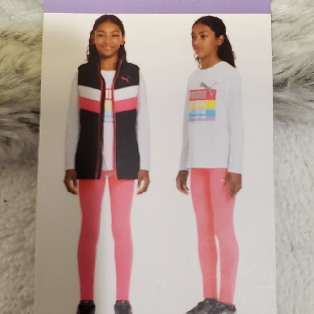 NWT: Puma Kids Girls 3 Piece Vest Set, XS-5/6